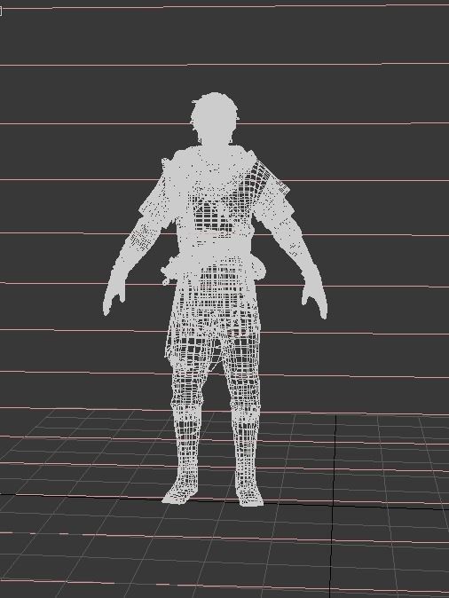 Ancient Asians   people Low-poly 3D model_6