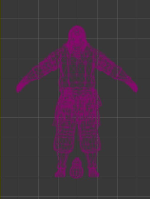 Ancient Asians   people Low-poly 3D model_7