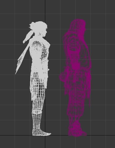 Ancient Asians   people Low-poly 3D model_10