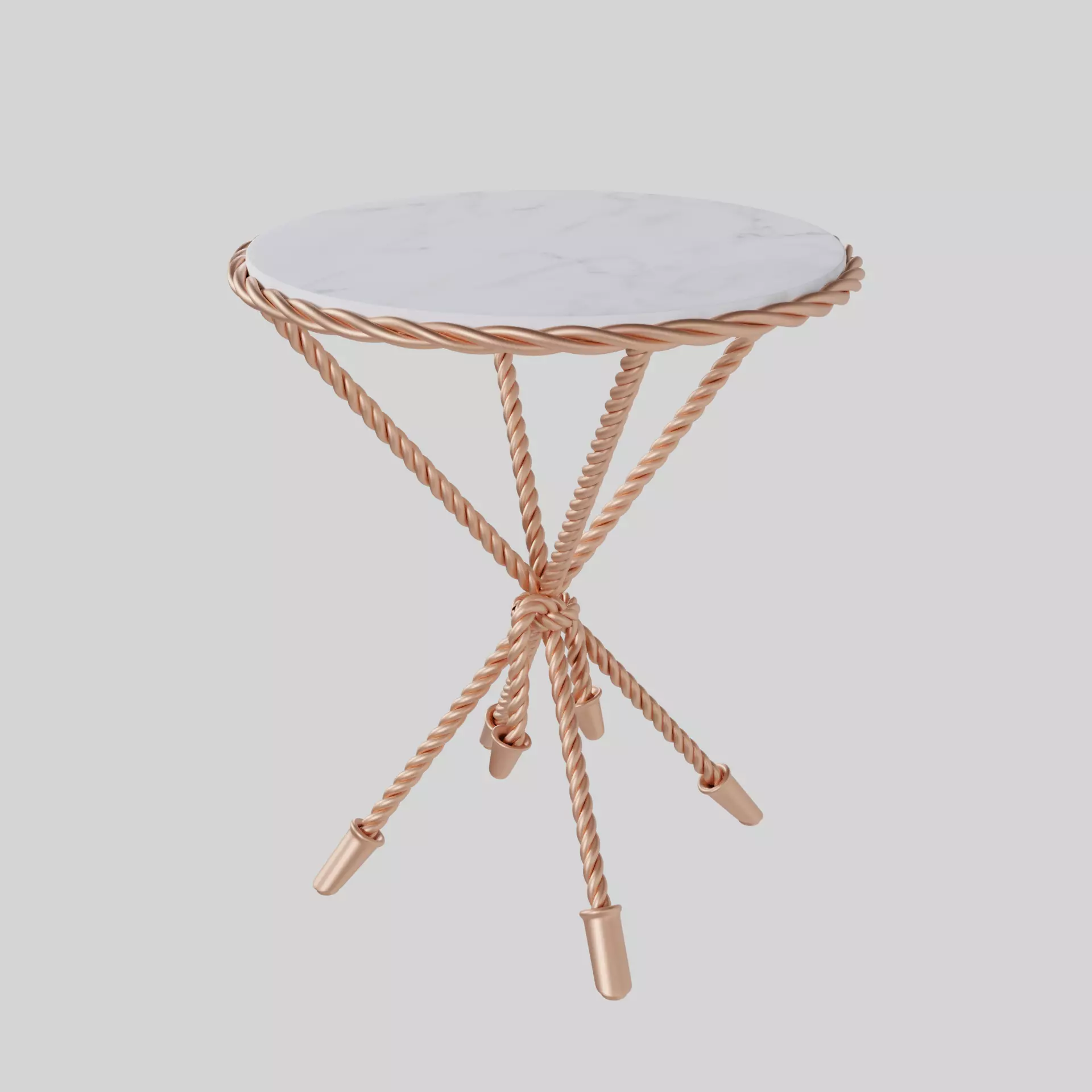 Rose Gold side table 3D model_0