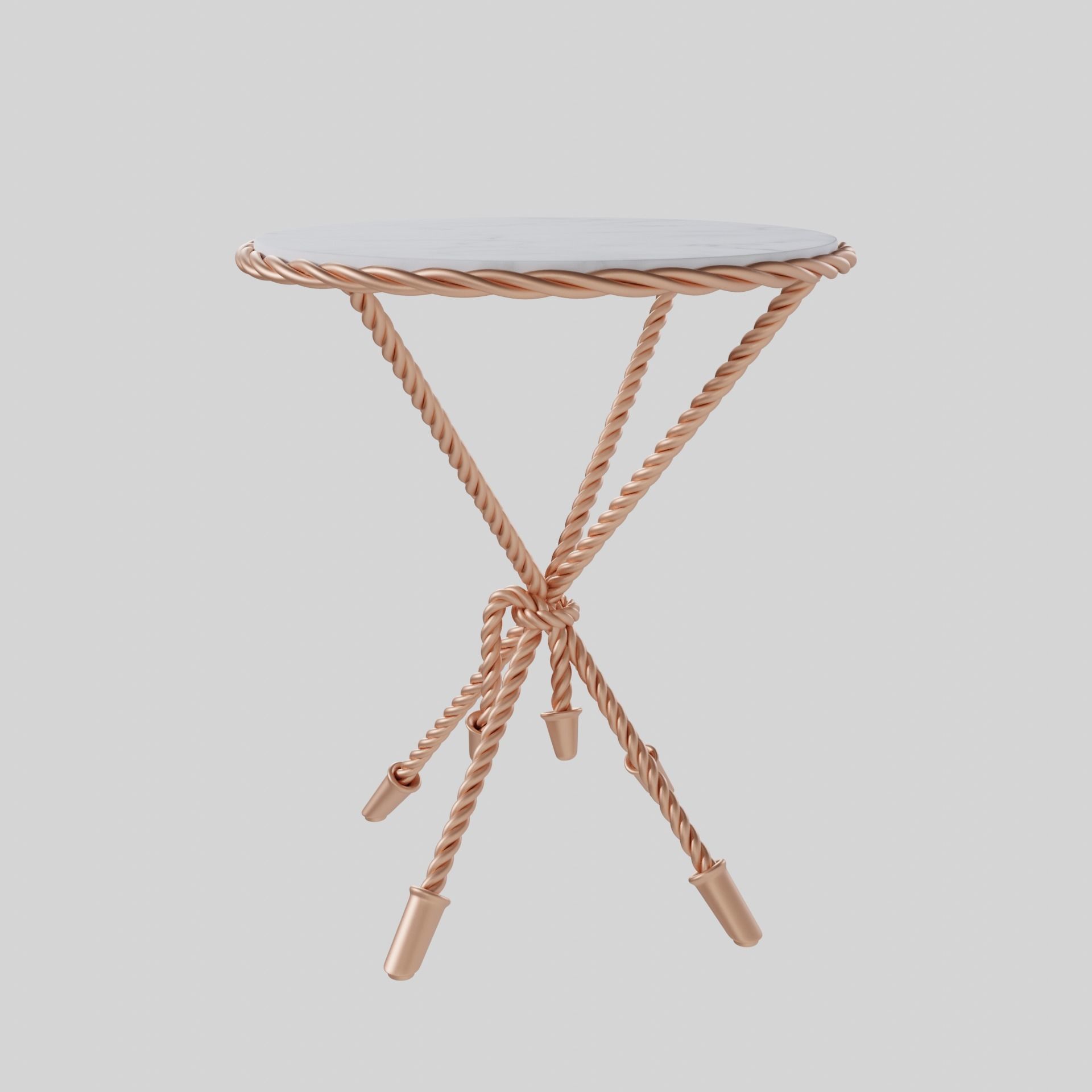 Rose Gold side table 3D model_1