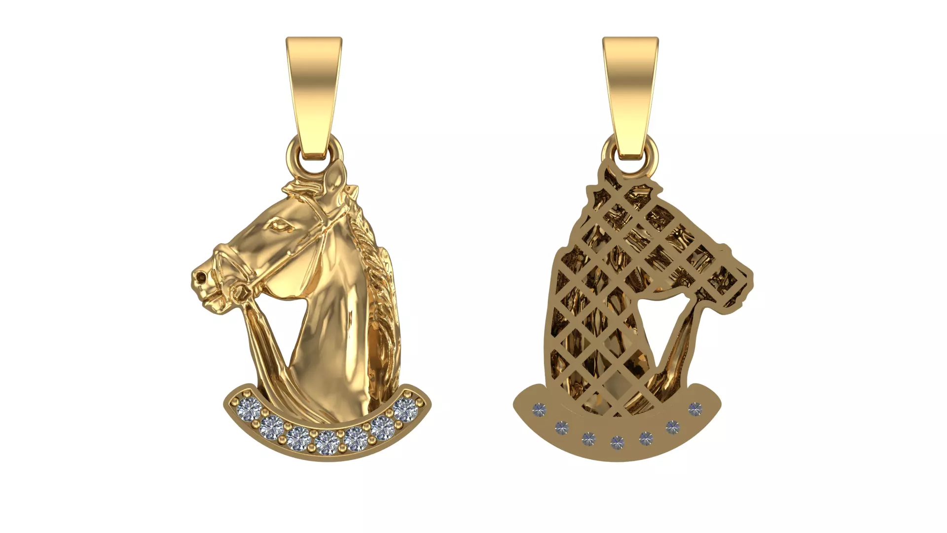 Fusion Horse Pendant 3D print model_0