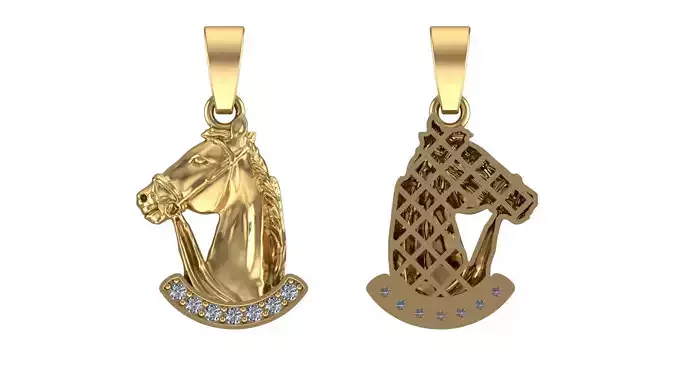 Fusion Horse Pendant 3D print model