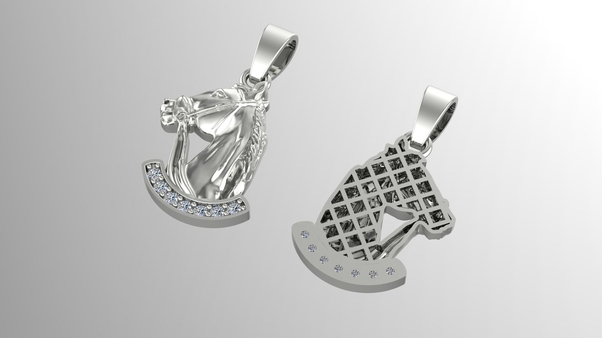 Fusion Horse Pendant 3D print model_2