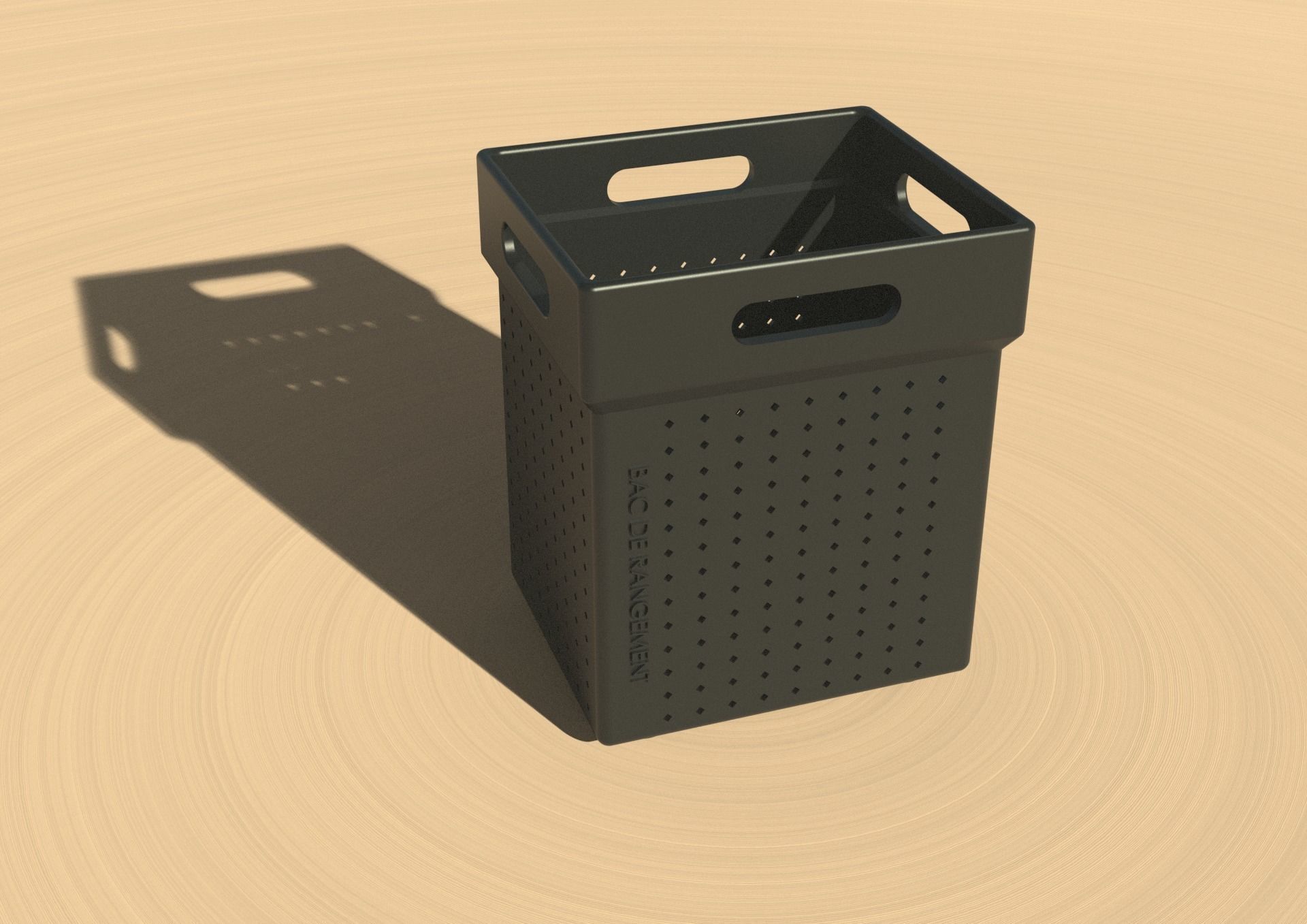 storage bin - bac de rangement 3D model_2