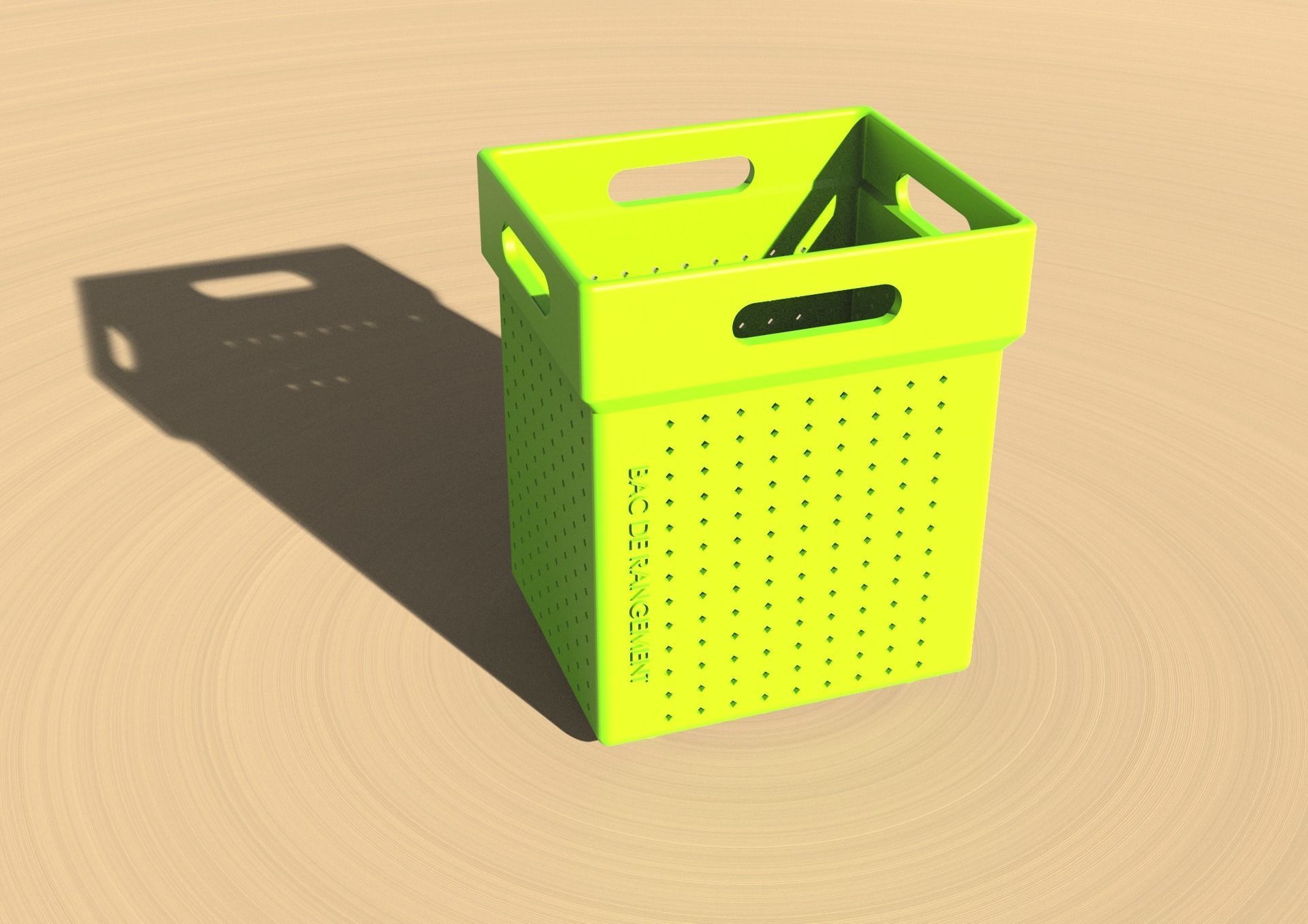 storage bin - bac de rangement 3D model_4