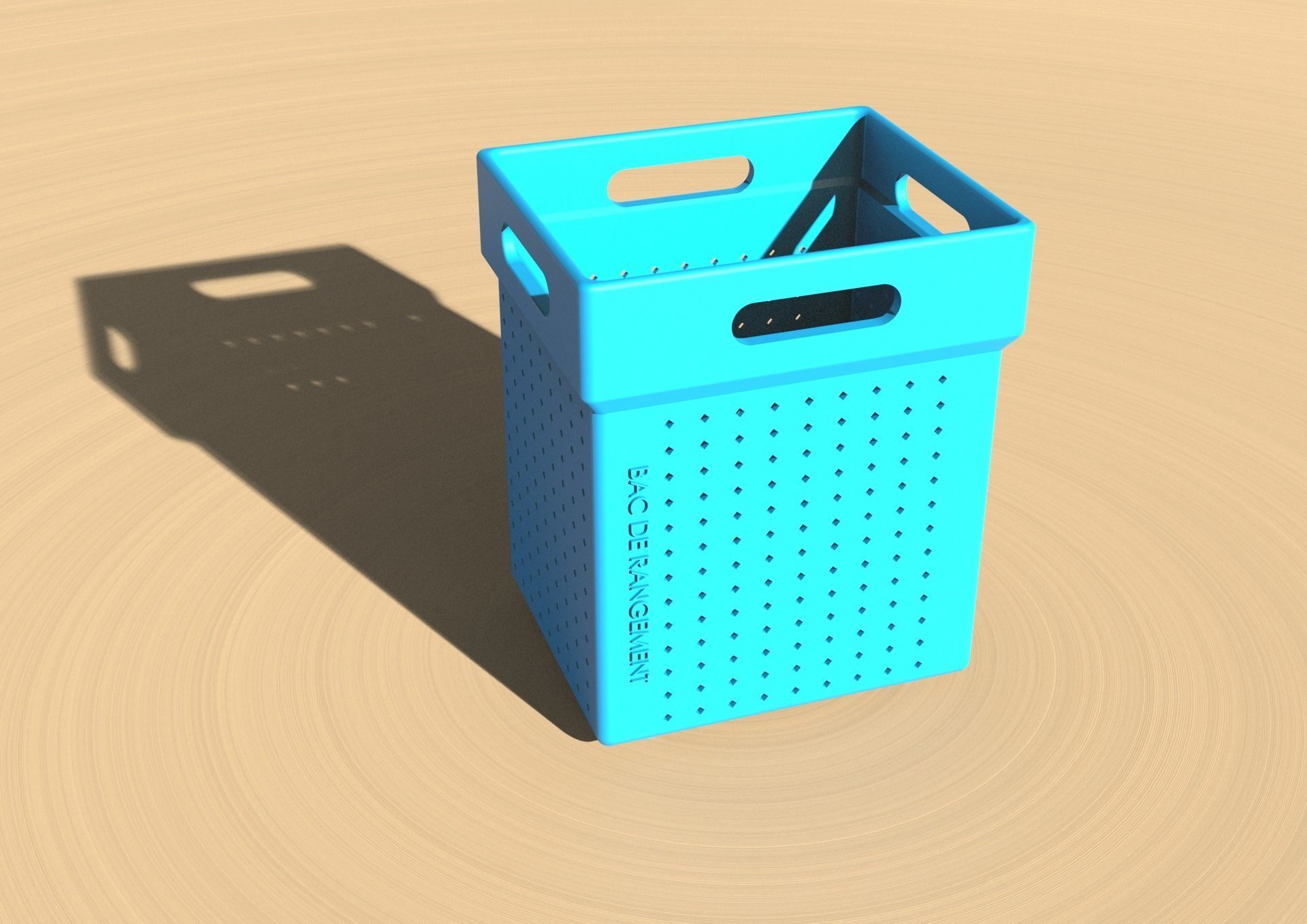 storage bin - bac de rangement 3D model_3
