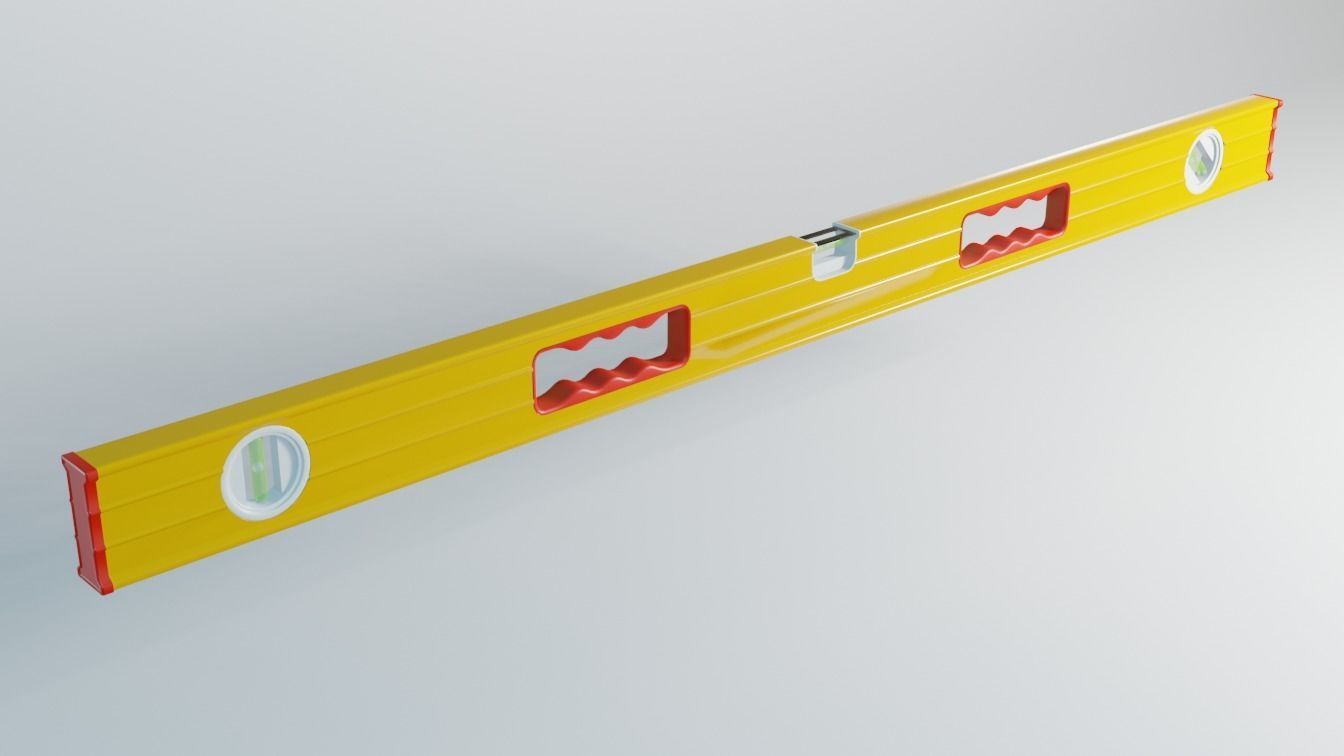 Level Tool Low-poly 3D model_1