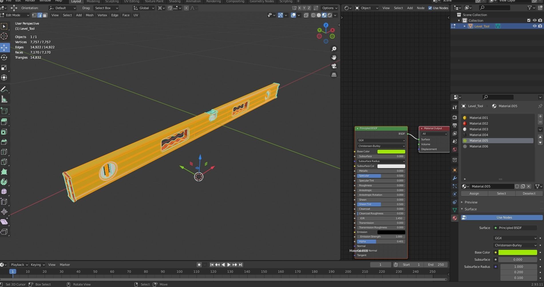 Level Tool Low-poly 3D model_30