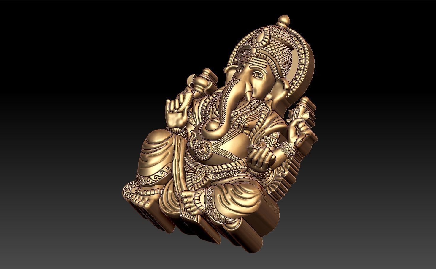 GANESHA PENDENT 3D print model_6