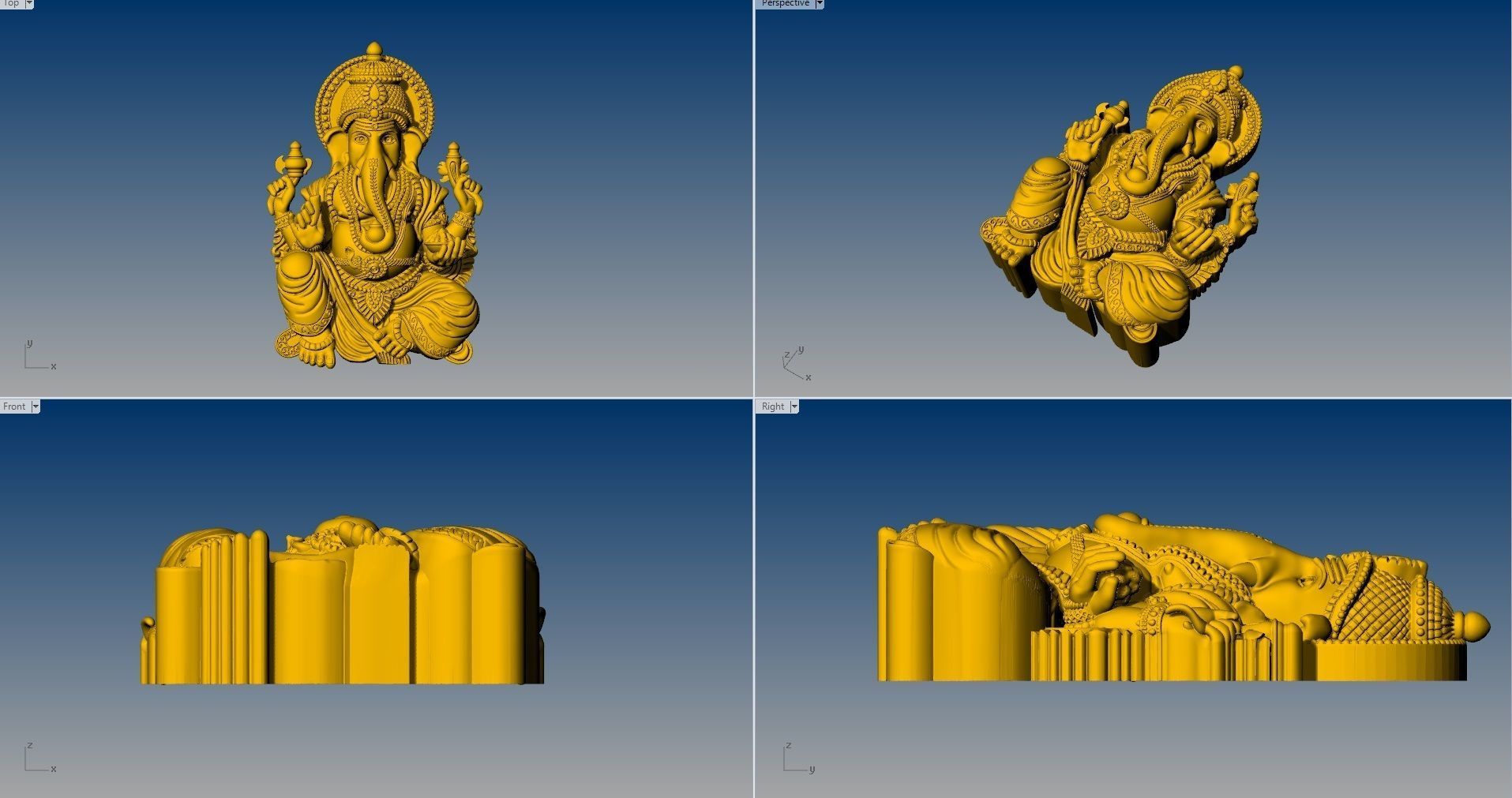 GANESHA PENDENT 3D print model_2