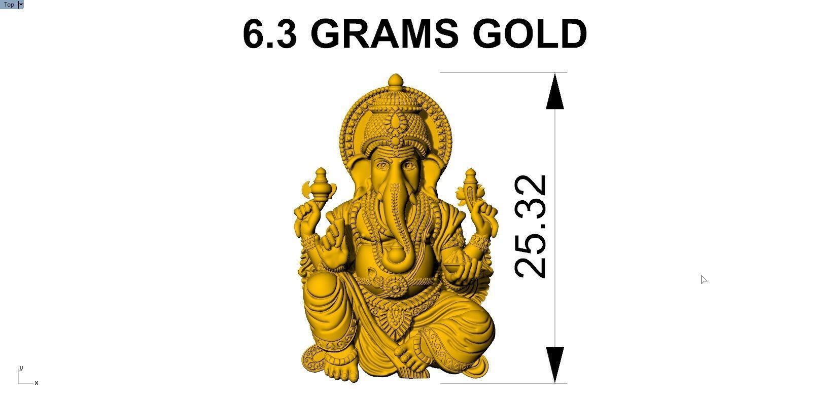 GANESHA PENDENT 3D print model_9
