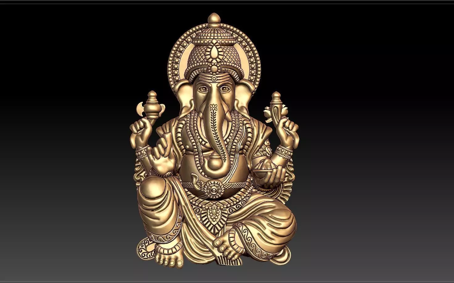 GANESHA PENDENT 3D print model_0