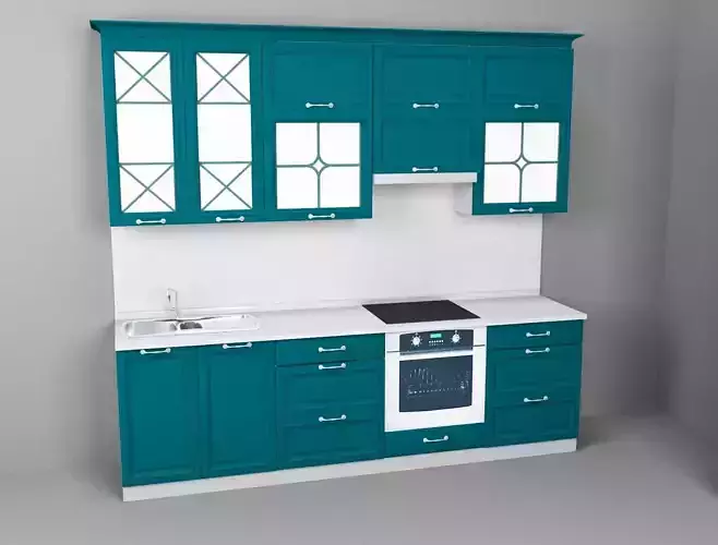 kitchen with cabinets and stove