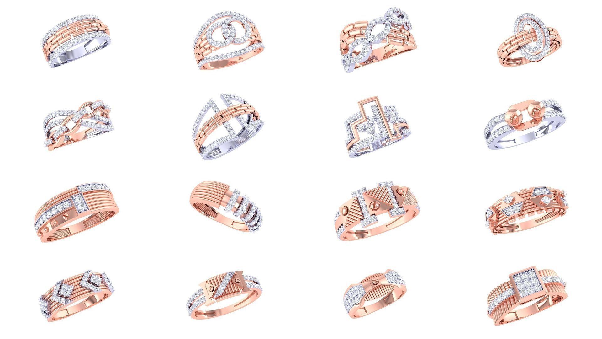 64 High Jewelry Cocktail Ring 3dm stl obj mtl glb gltf 3mf 3D Model Collection_1