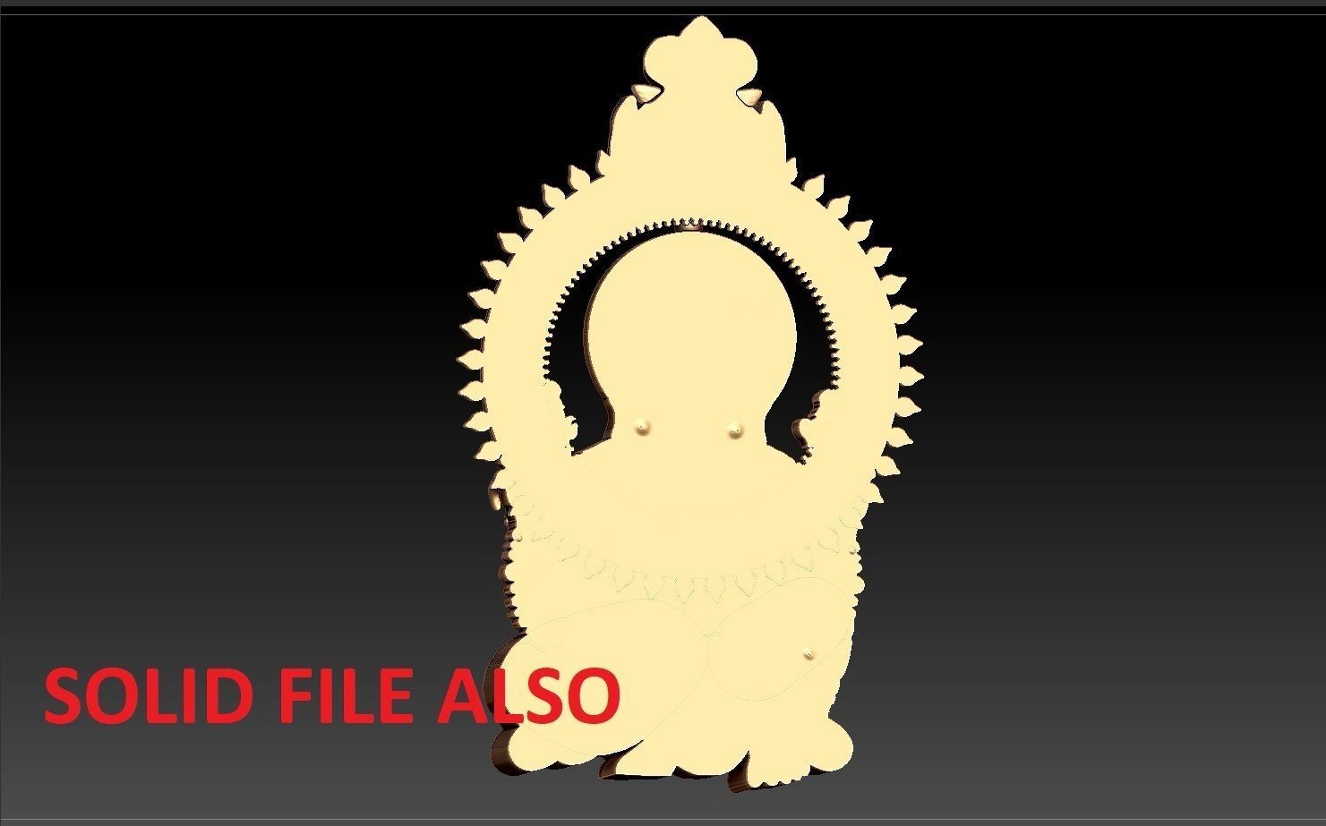 VALAMBURI VINAYAGAR PENDENT 3D print model_6