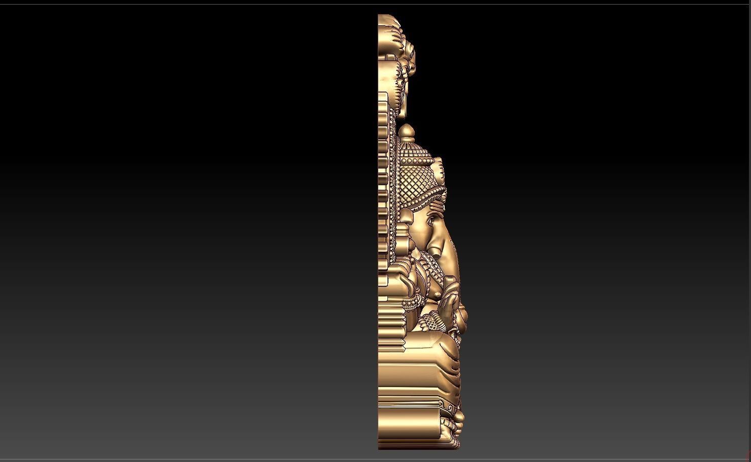 VALAMBURI VINAYAGAR PENDENT 3D print model_3