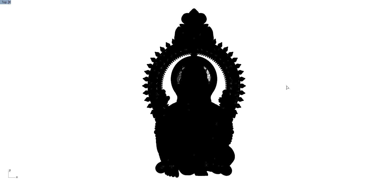 VALAMBURI VINAYAGAR PENDENT 3D print model_8
