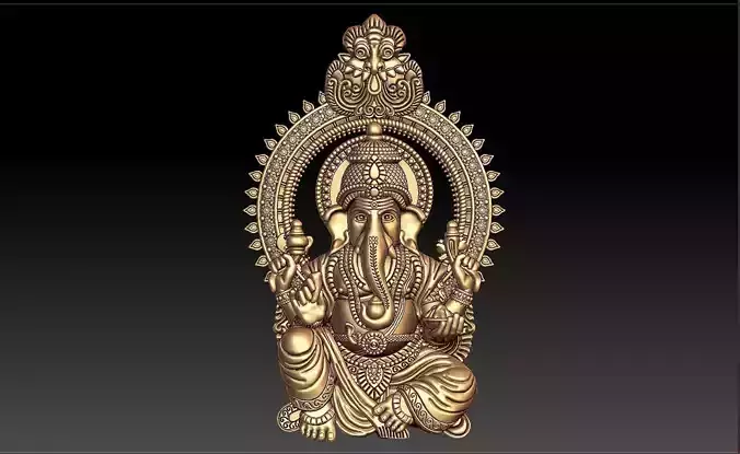 VALAMBURI VINAYAGAR PENDENT 3D print model