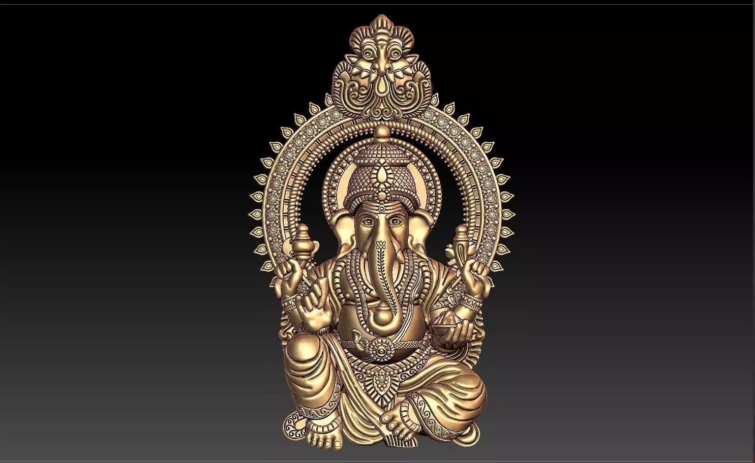 VALAMBURI VINAYAGAR PENDENT 3D print model_0