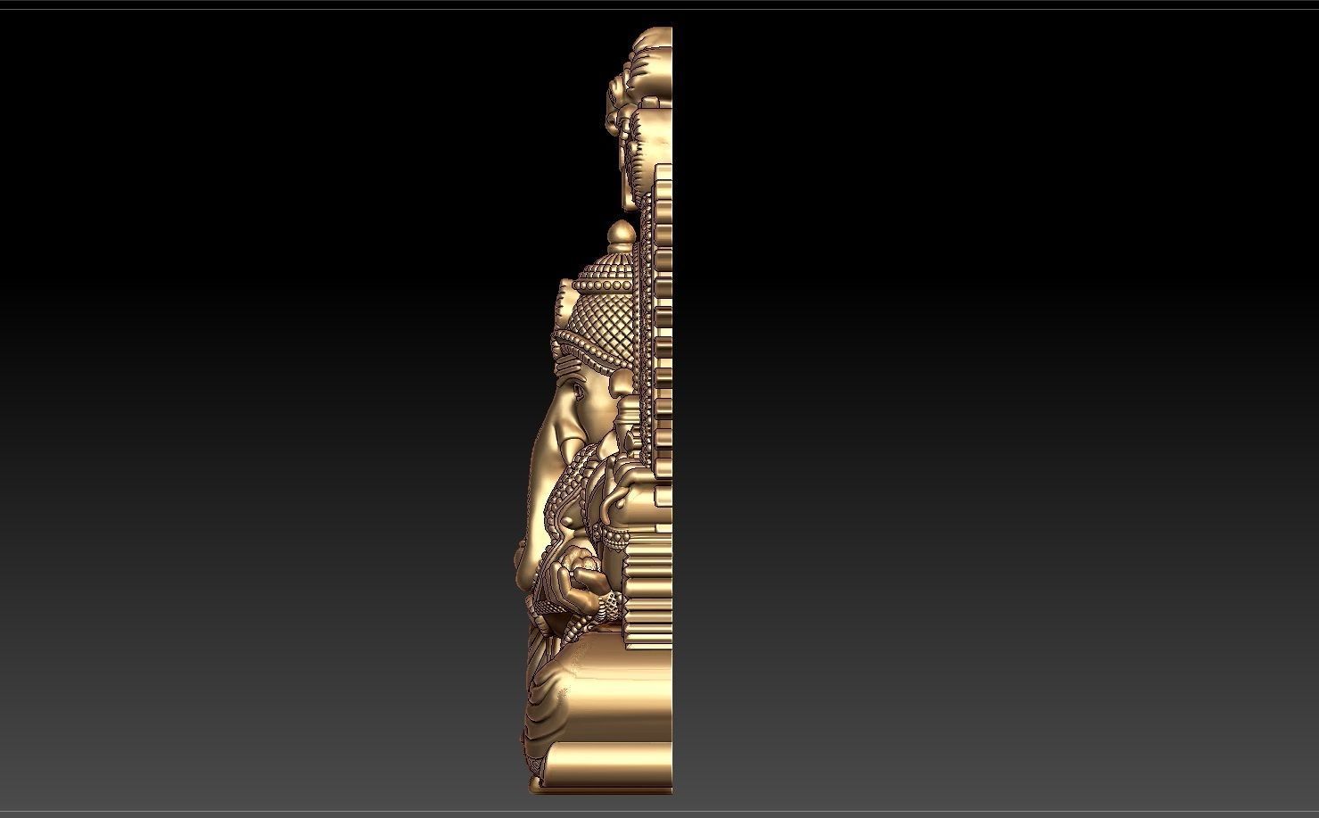 VALAMBURI VINAYAGAR PENDENT 3D print model_2