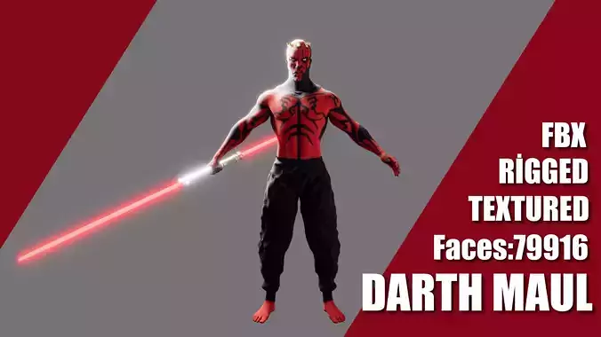 Darth Maul Rigged 3D model