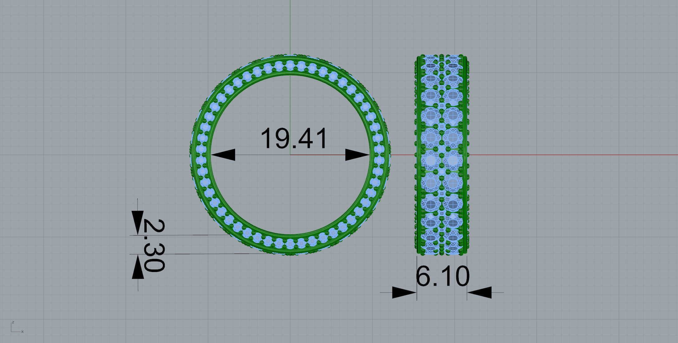 Gold N1027 3D print model_5