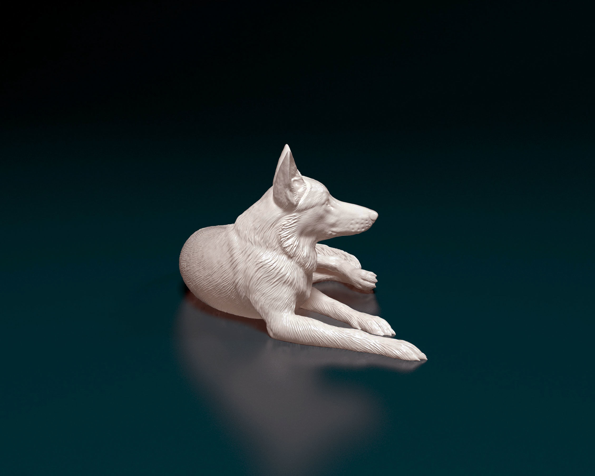 German Shepherd dog 07 3D print model_2