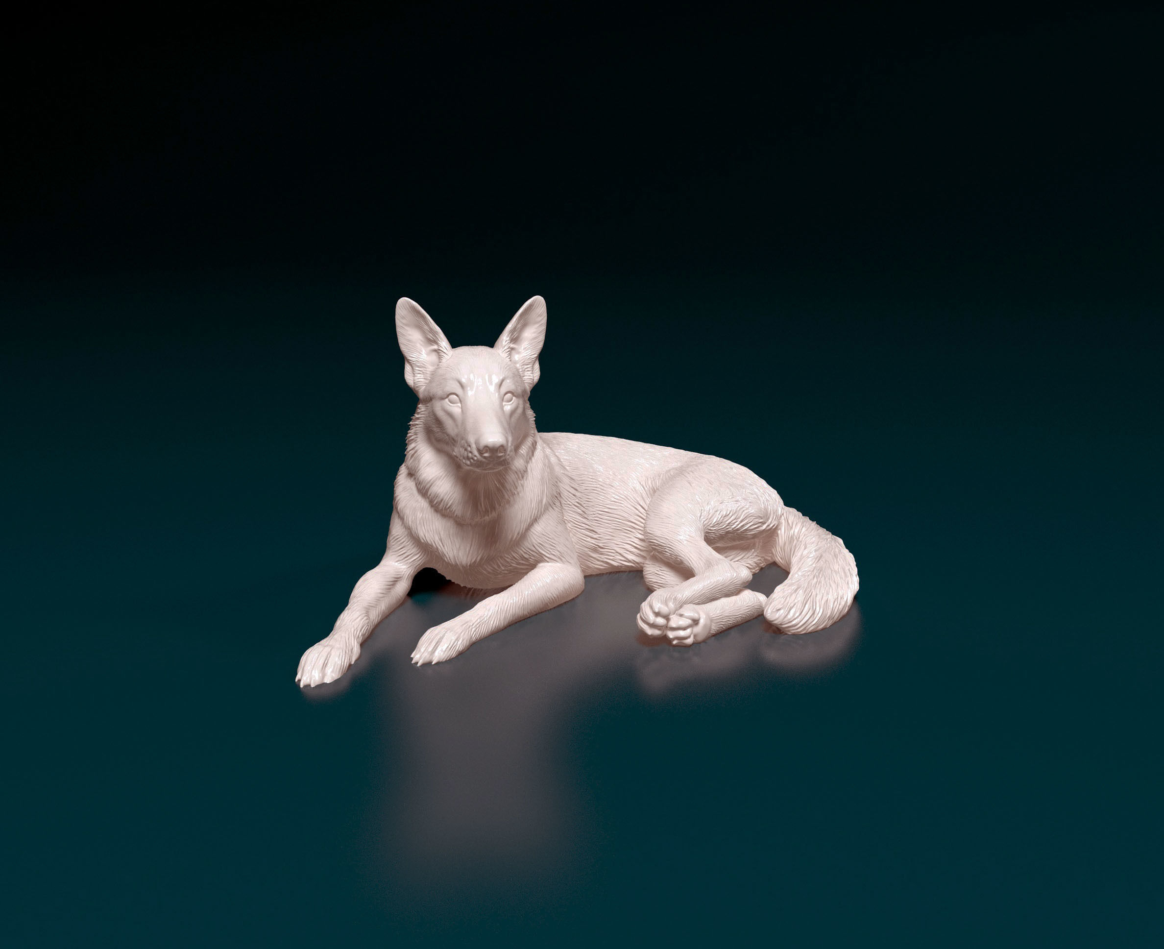 German Shepherd dog 07 3D print model_1