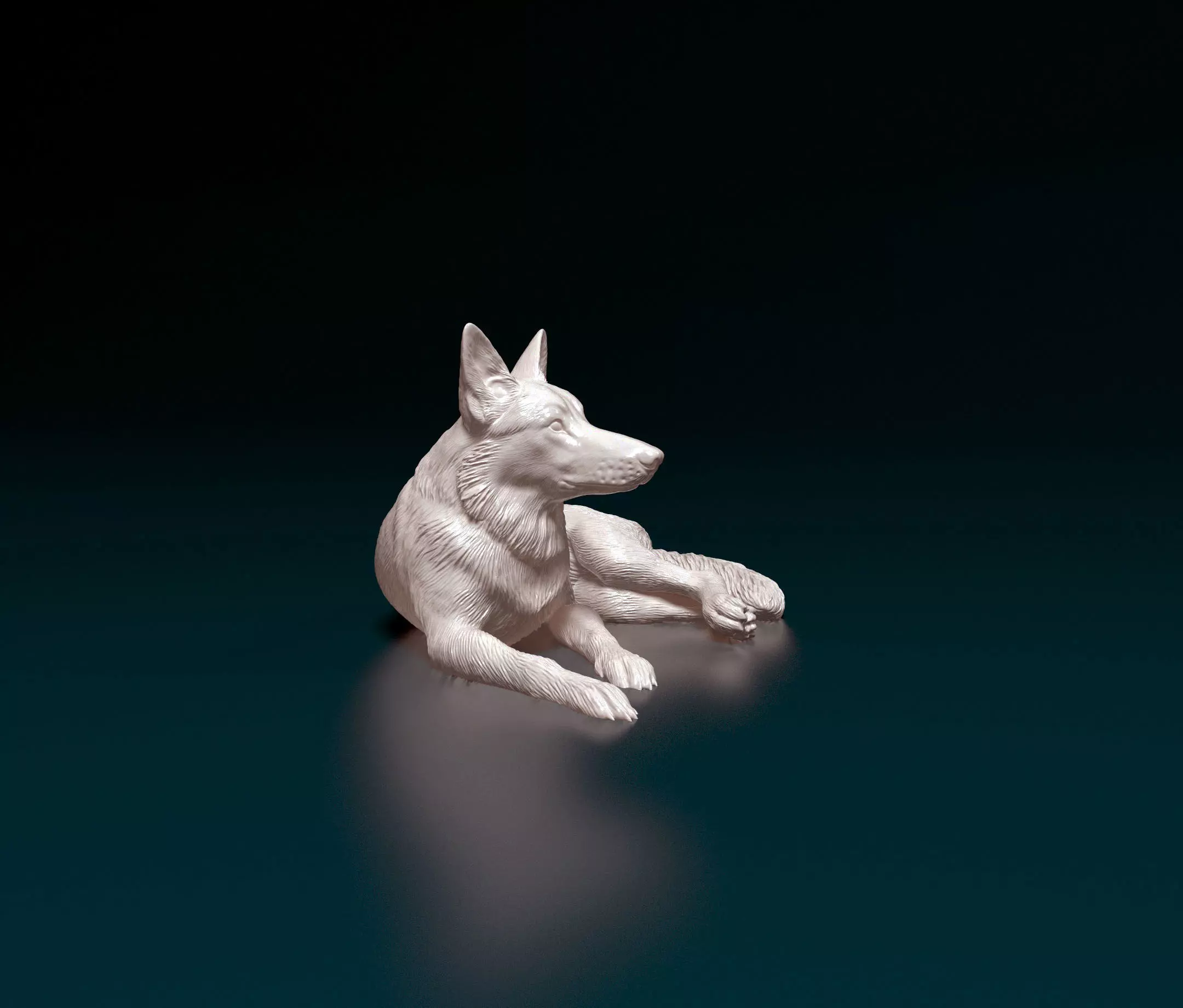 German Shepherd dog 07 3D print model_0