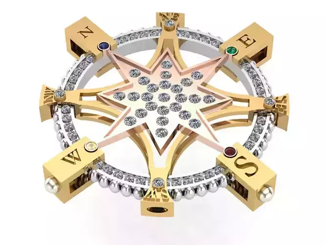 compass pendant  3D print model