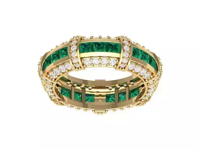 Princess Solitaire Full eternity Ring