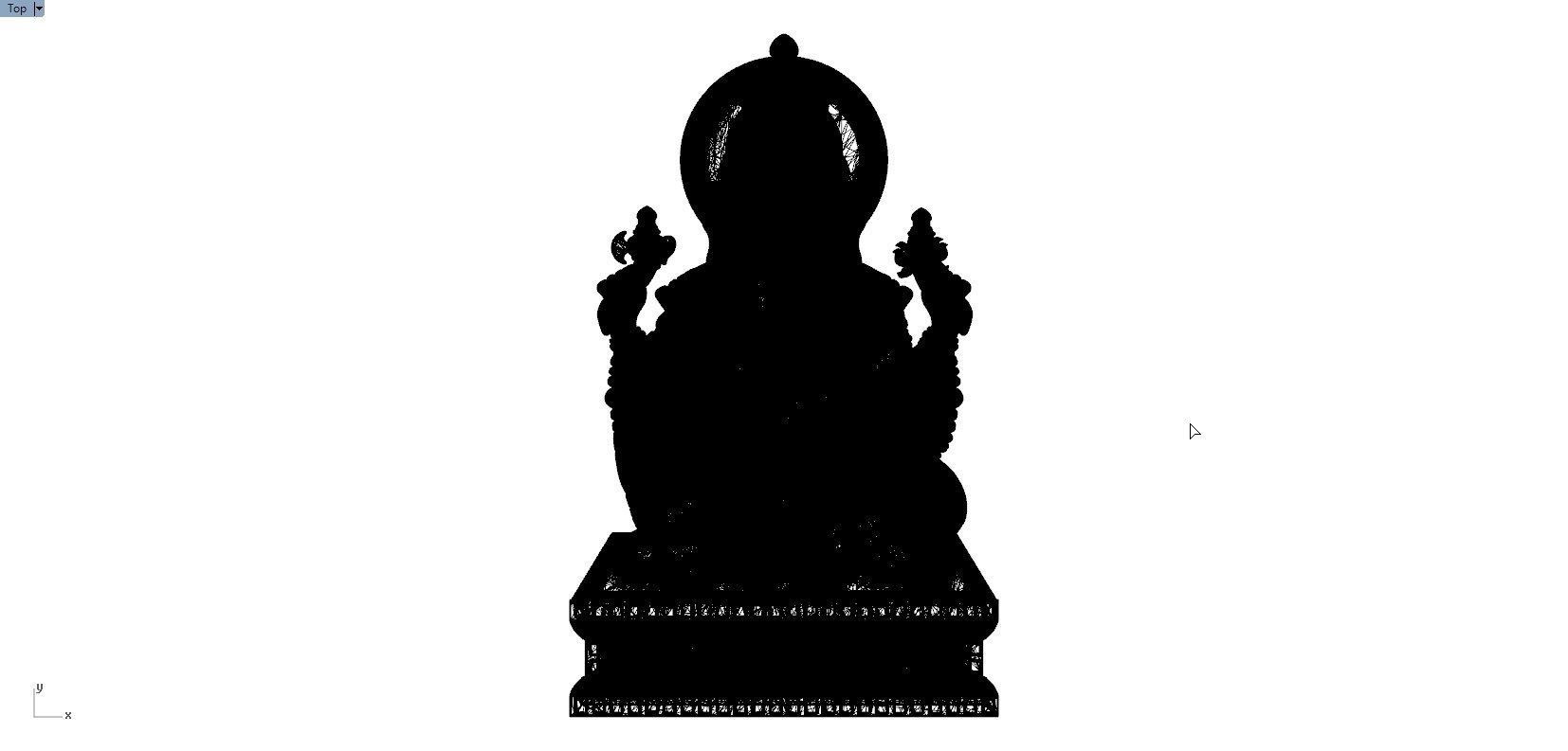 VALAMBURI VINAYAGAR PENDENT 3D print model_10