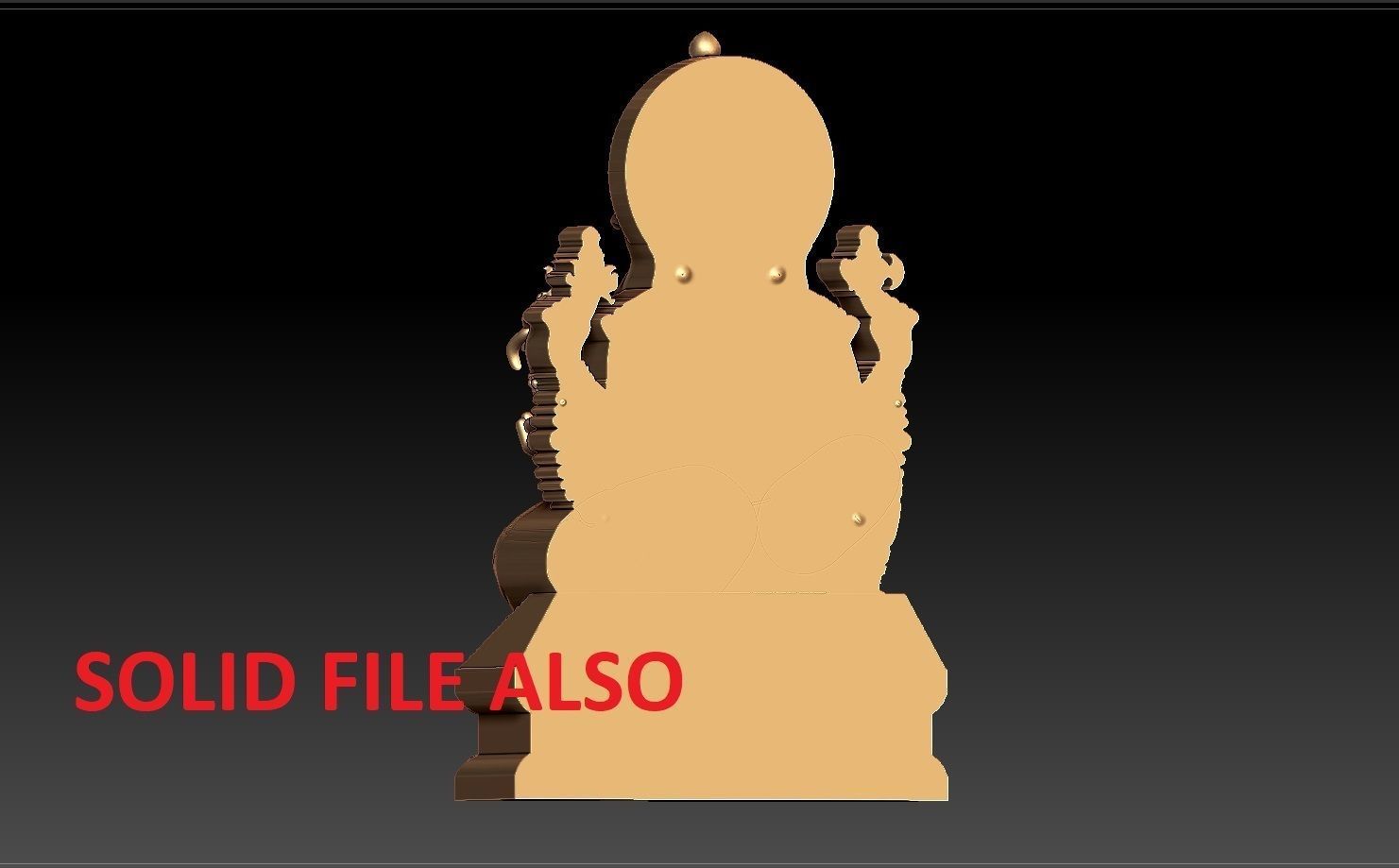 VALAMBURI VINAYAGAR PENDENT 3D print model_7