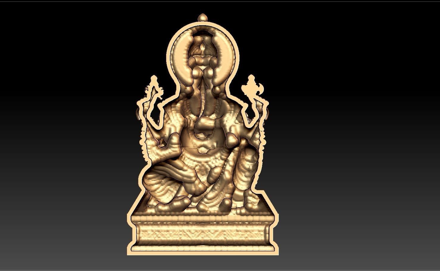 VALAMBURI VINAYAGAR PENDENT 3D print model_3