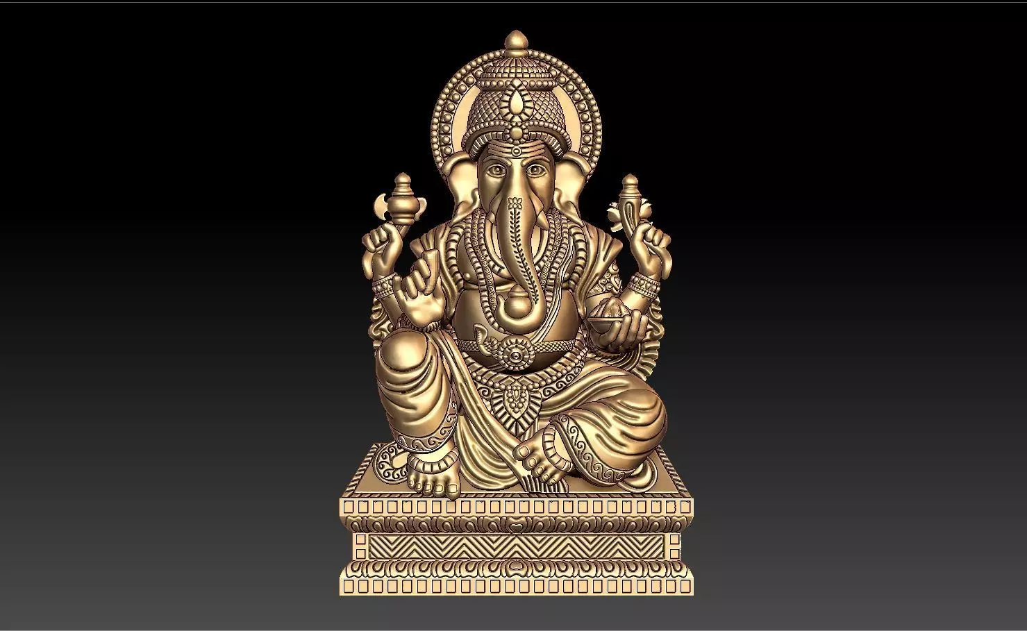 VALAMBURI VINAYAGAR PENDENT 3D print model_0