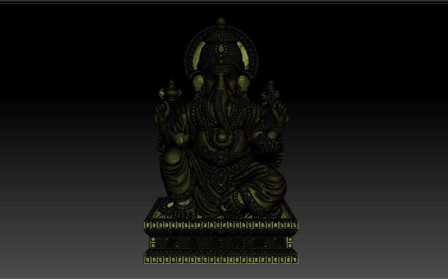 VALAMBURI VINAYAGAR PENDENT 3D print model_8