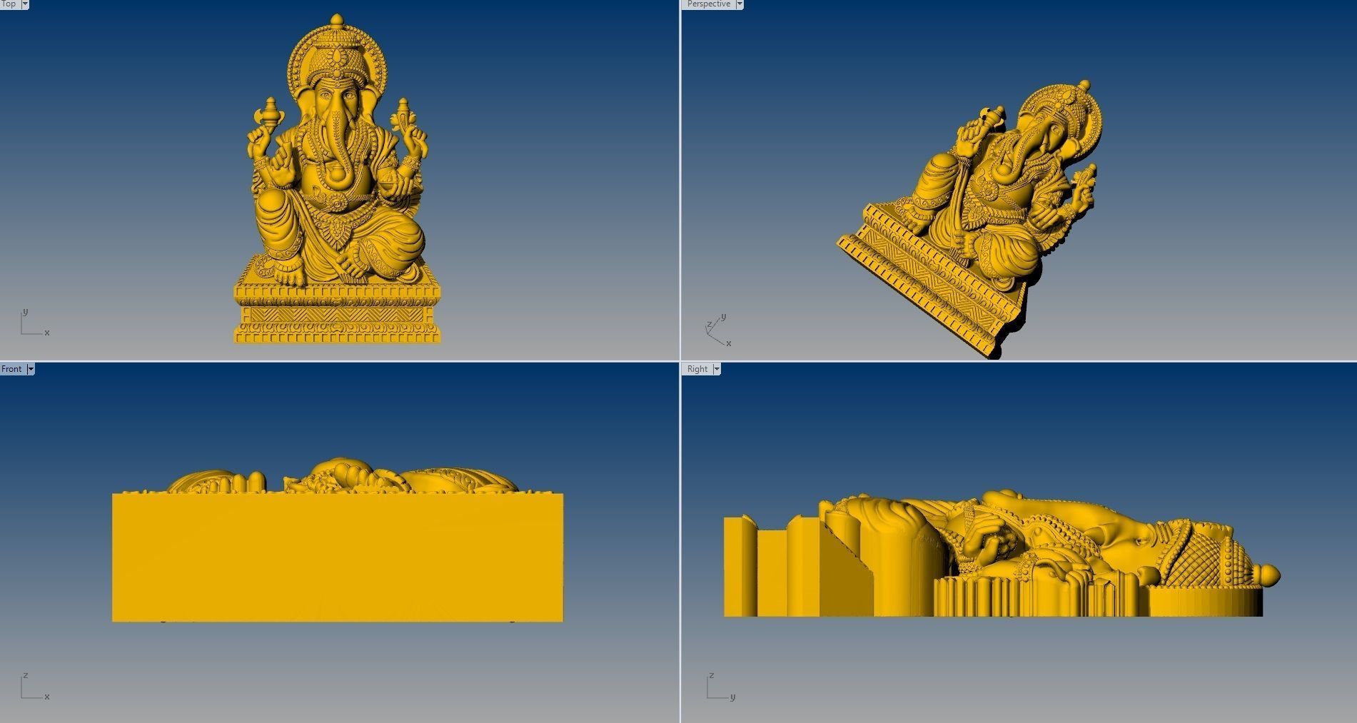VALAMBURI VINAYAGAR PENDENT 3D print model_5