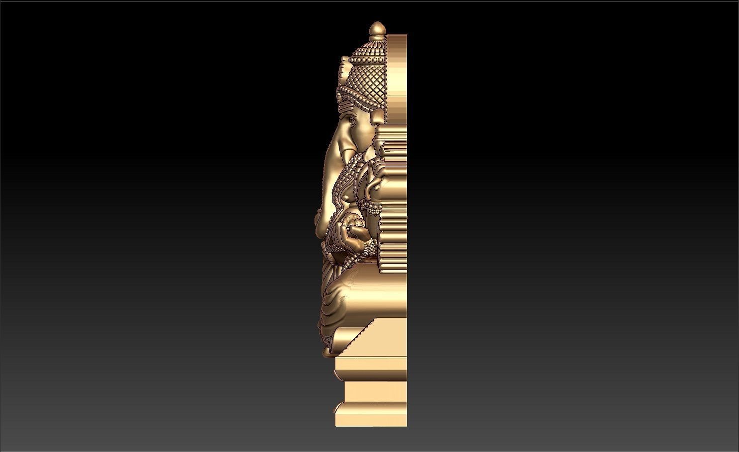 VALAMBURI VINAYAGAR PENDENT 3D print model_6