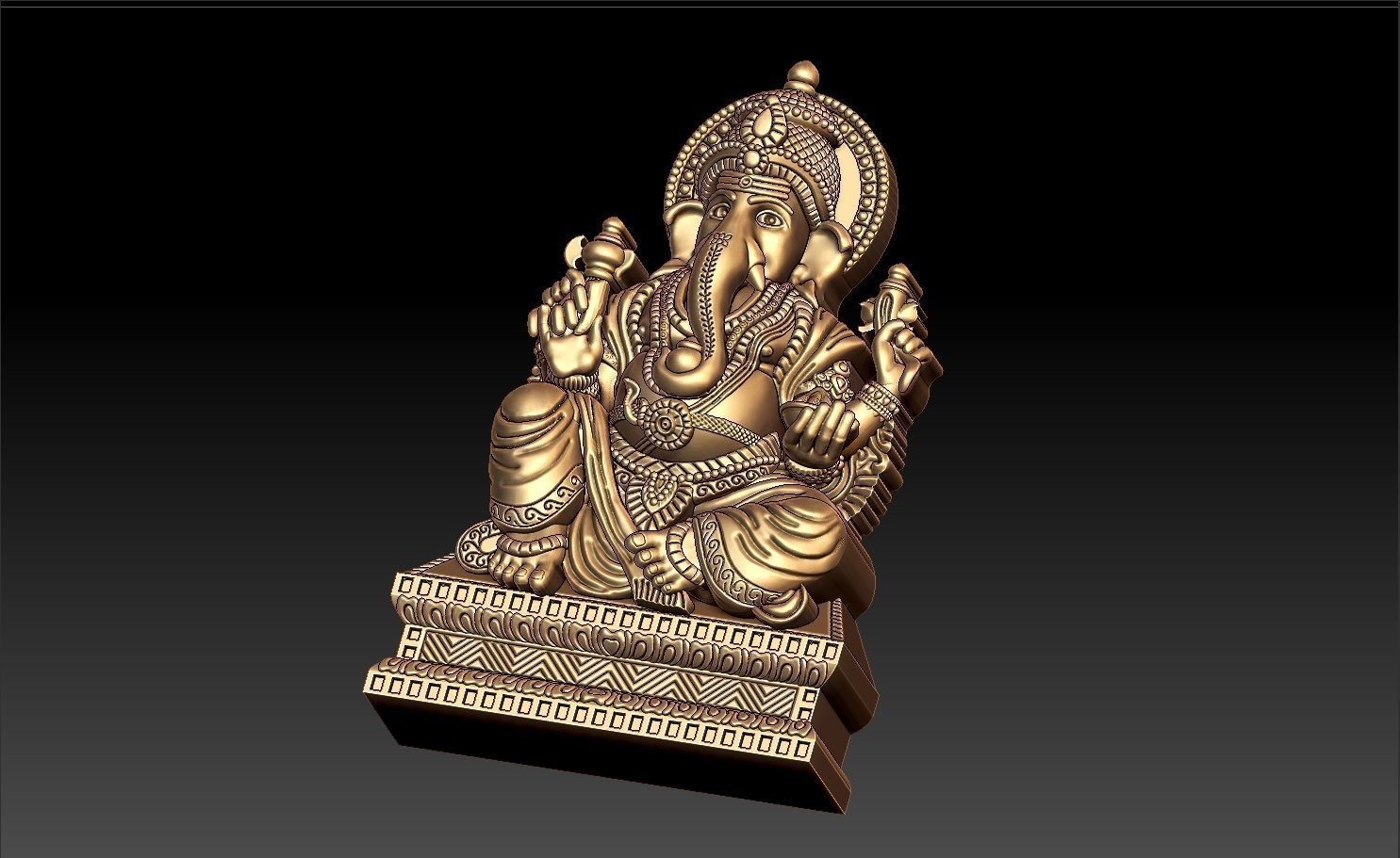 VALAMBURI VINAYAGAR PENDENT 3D print model_1