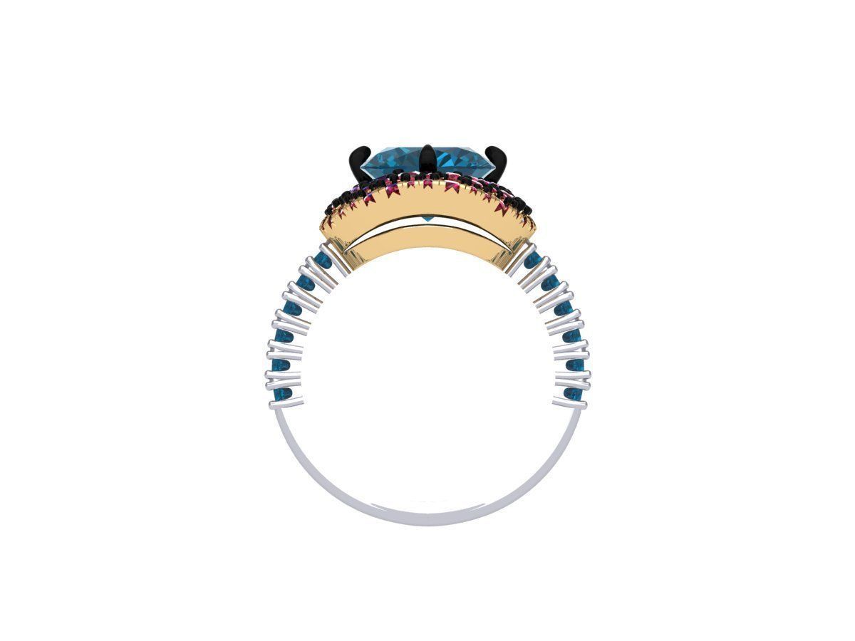 Solitaire Art deco Ring 3D print model_10