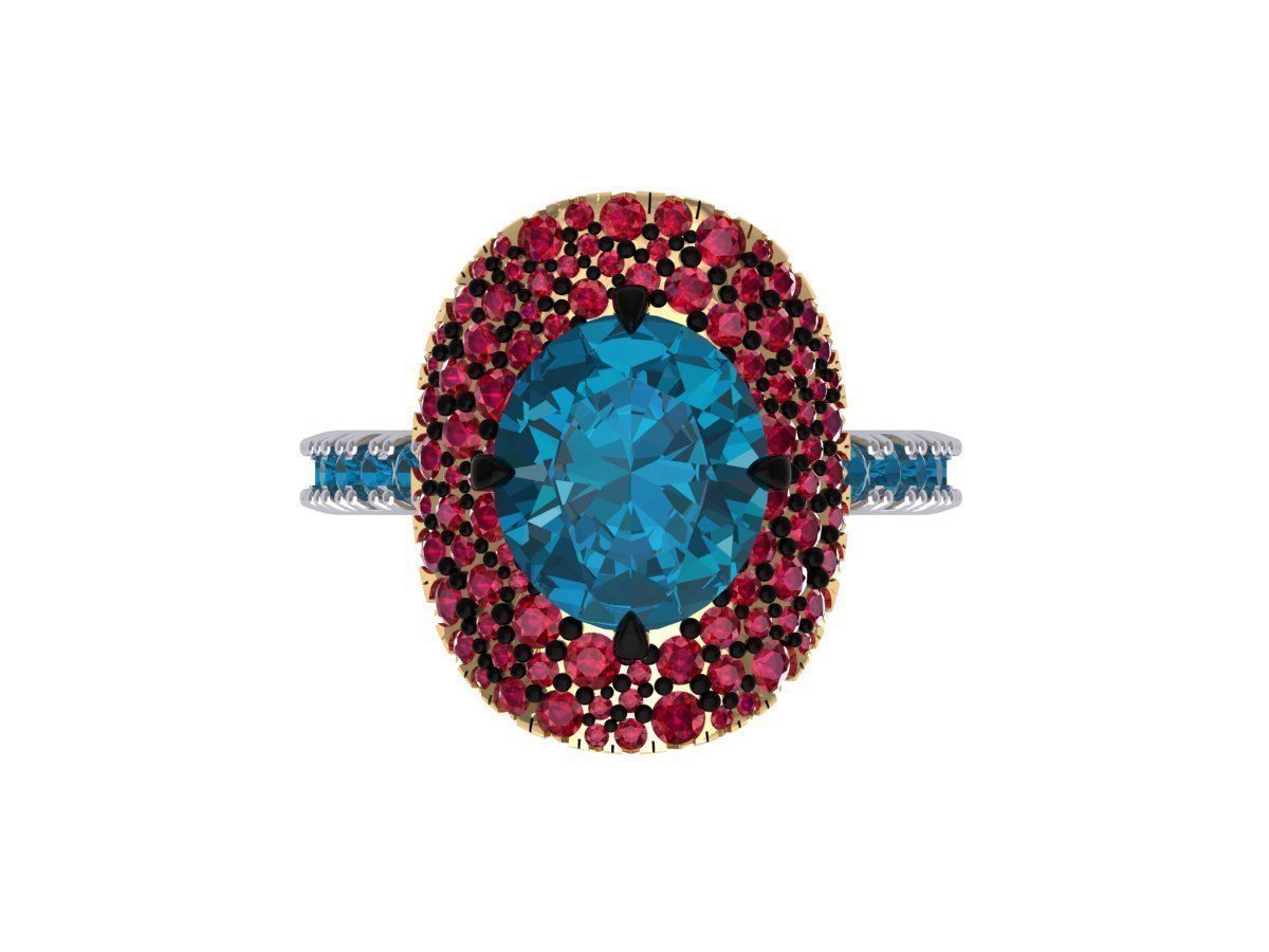 Solitaire Art deco Ring 3D print model_5