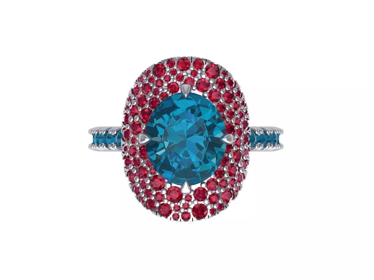 Solitaire Art deco Ring 3D print model_0