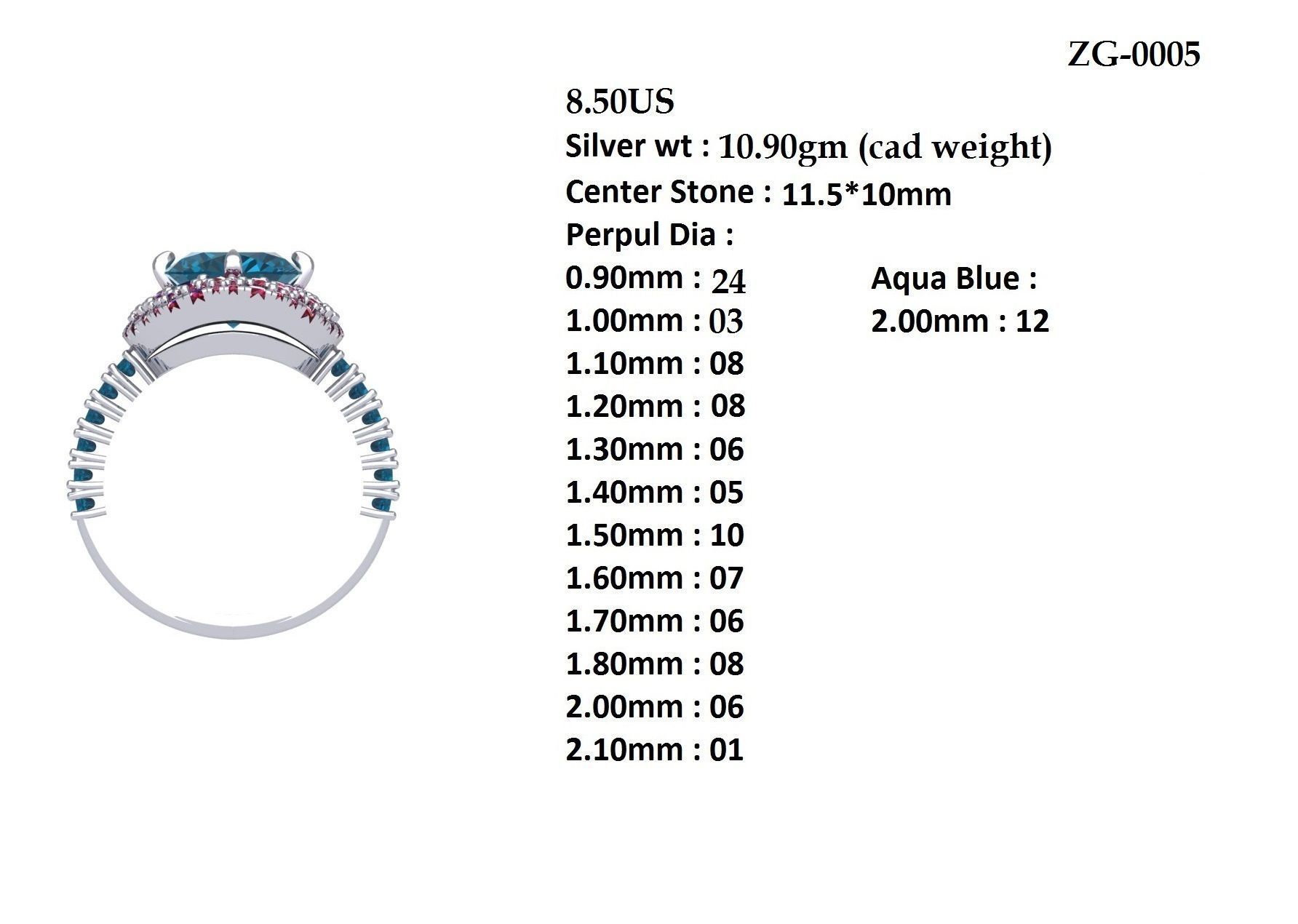 Solitaire Art deco Ring 3D print model_15