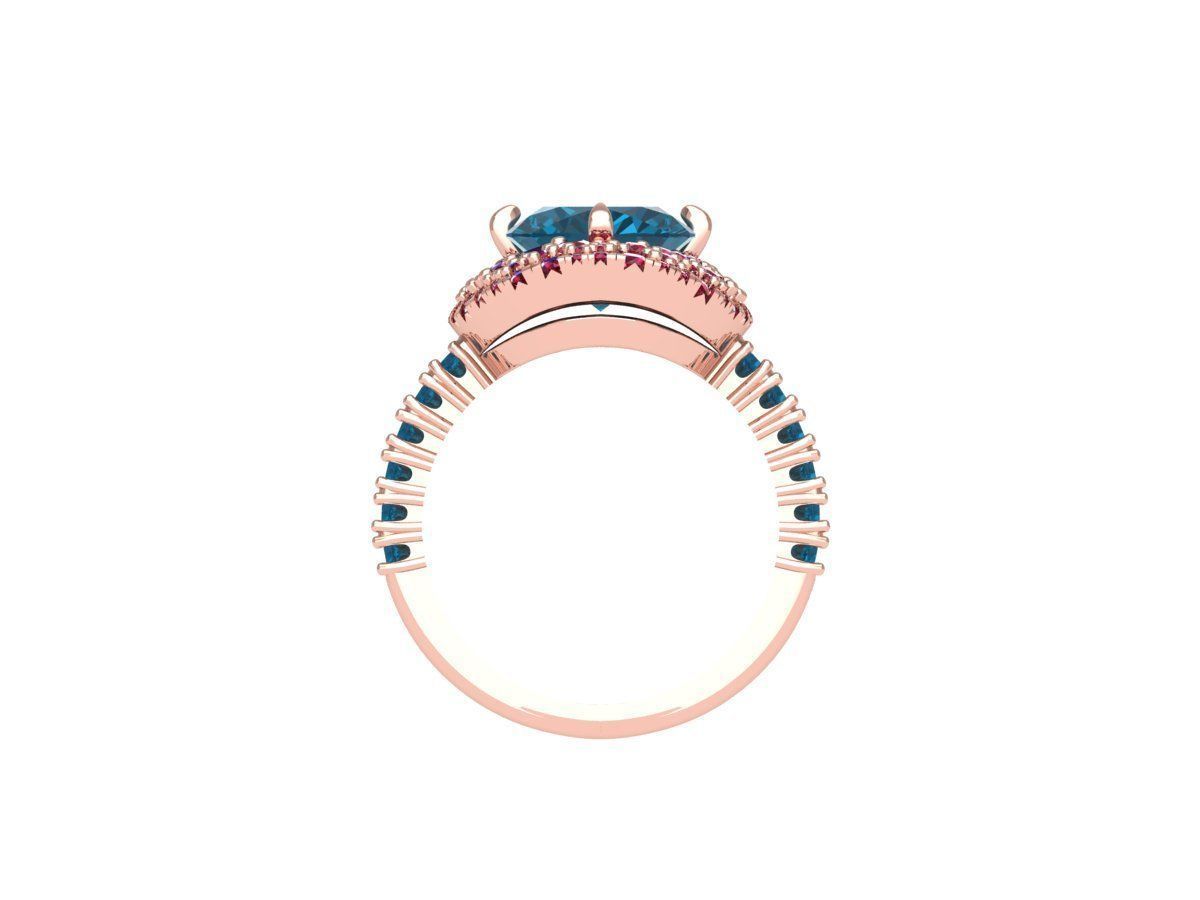 Solitaire Art deco Ring 3D print model_8