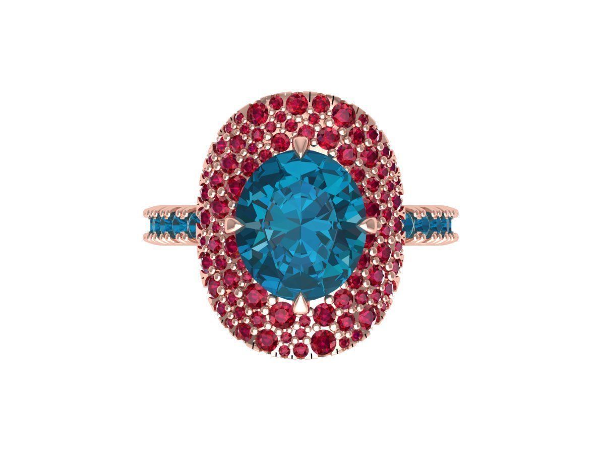 Solitaire Art deco Ring 3D print model_7