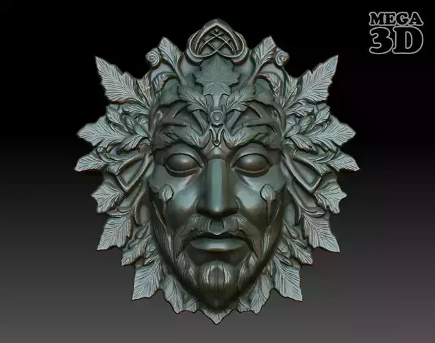 Celtic Greenman Bas Relief Pendant 10 230617