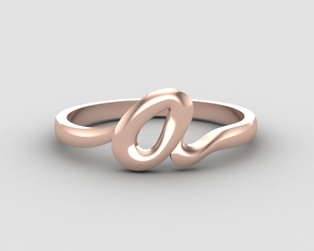 alphabet minimal A ring 77-MW 3D print model_6