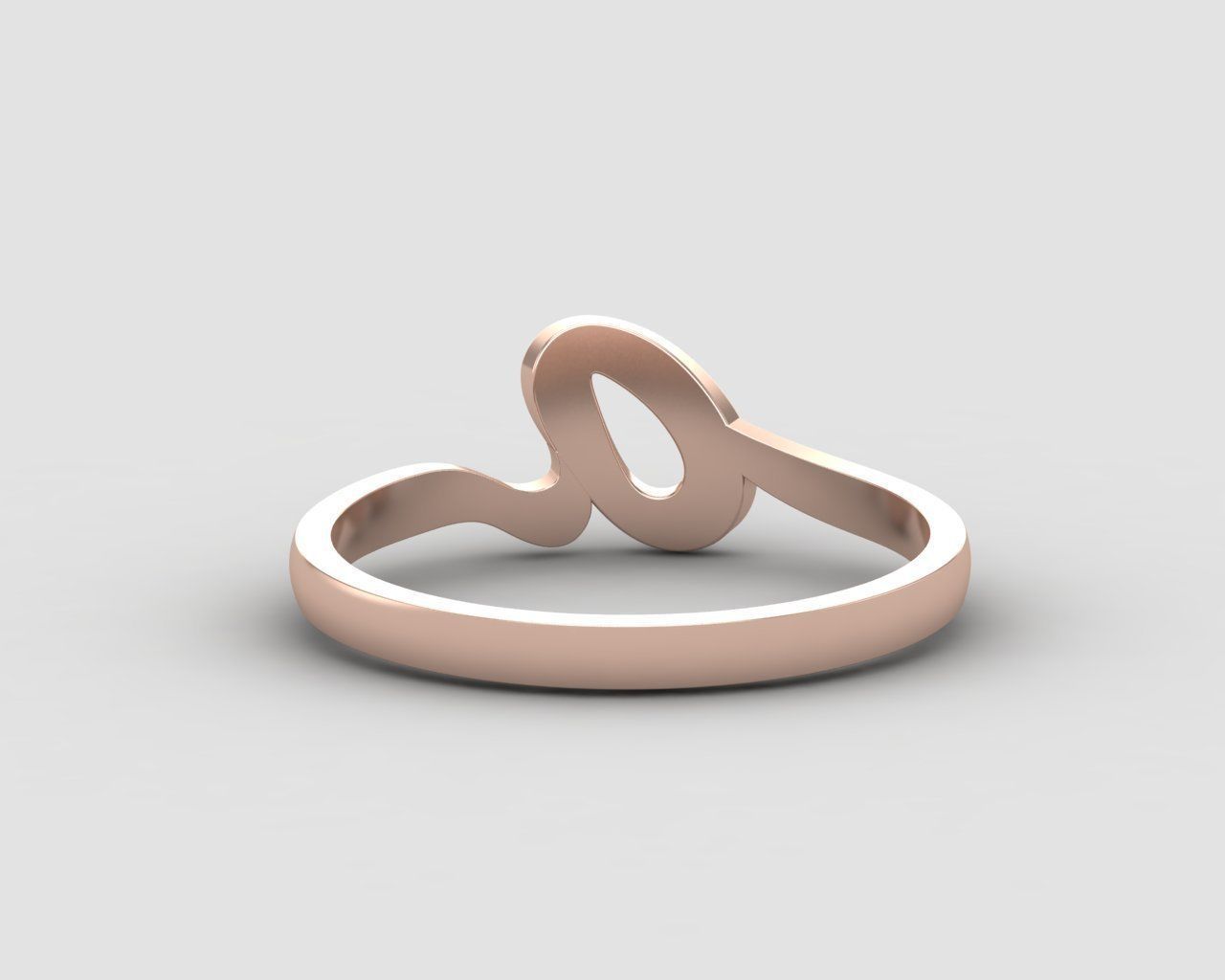 alphabet minimal A ring 77-MW 3D print model_7