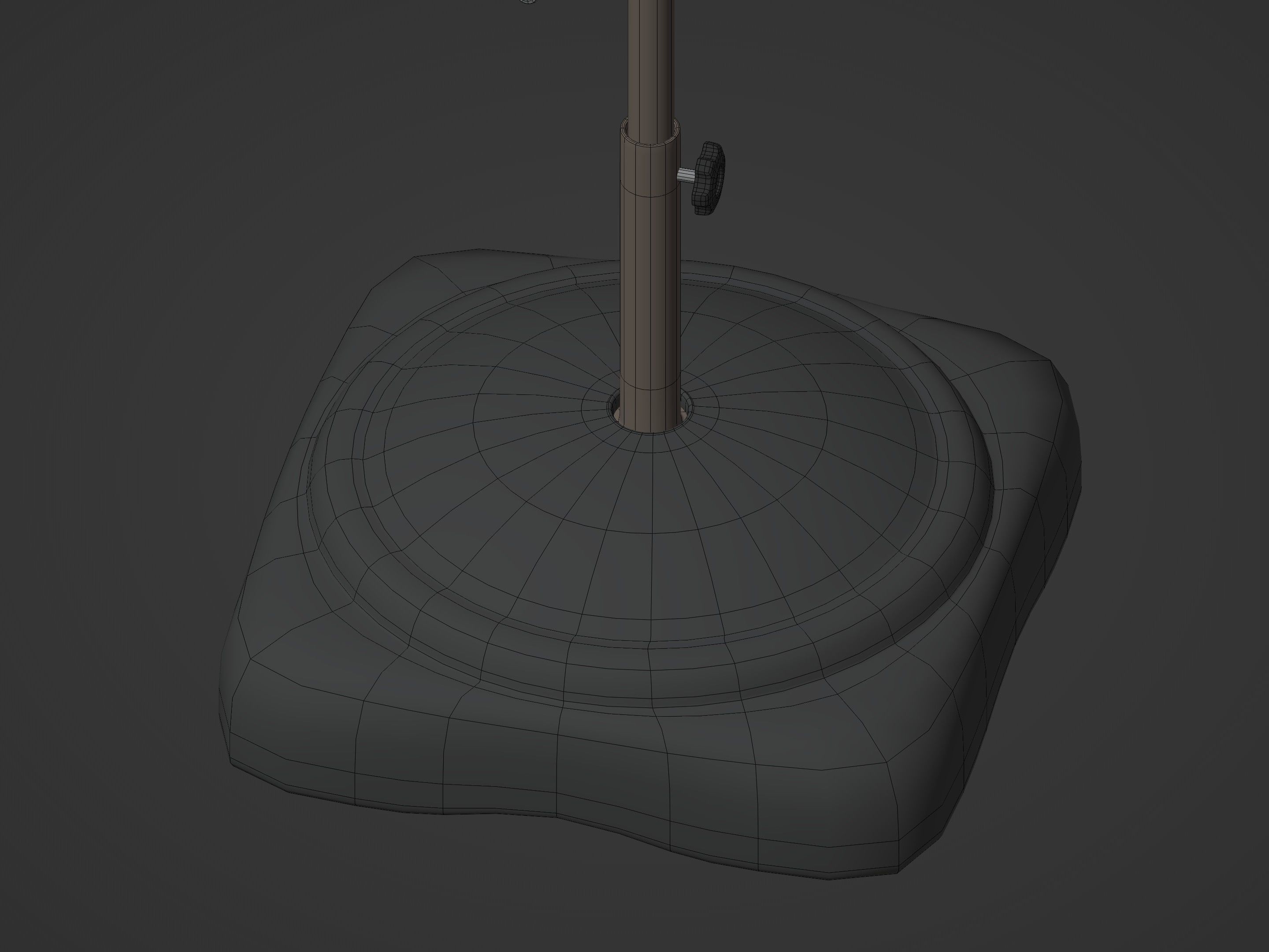 Patio Umbrellas Low-poly 3D model_7